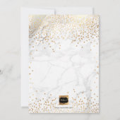 Invitation PixDezines Marble+Faux Gold Confetti Christening (Dos)