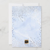 Invitation PixDezines Marble+Faux Points Argent/Christening (Dos)