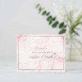 Invitation PixDezines Marble+Faux Rose Gold, Matrone (Debout devant)