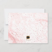 Invitation PixDezines Marble+Faux Rose Gold, Matrone (Dos)