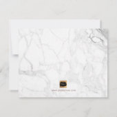 Invitation PixDezines Marble /Faux Rose Gold Vous serez. (Dos)