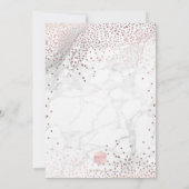 Invitation PixDezines Marble+Faux Rose Points Or/Christening (Dos)
