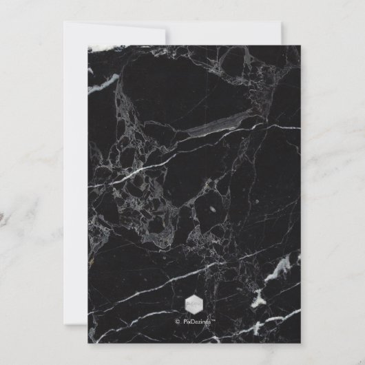 Invitation PixDezines Marble/Faux Silver/Engagement Party (Dos)