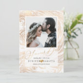 Invitation PixDezines Marbleized Faux Gold (Debout devant)