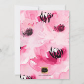 Invitation PixDezines Marbre+Aquarelle Fleurs/Baptême (Dos)