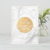 Invitation PixDezines Marbre Faux Or Monogram Bar Mitzvah ✡ (Debout devant)