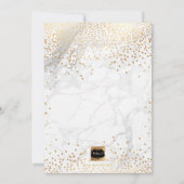 Invitation PixDezines Marbre+Faux Or Points/Baptême (Dos)