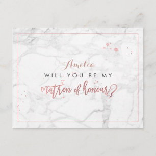 Invitation PixDezines Marbre /Faux Or Rose Serez-vous.