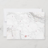 Invitation PixDezines Marbre Rose Gold Dedication (Dos)