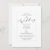 Invitation PixDezines Mariage Calligraphique de Luxe (Devant)