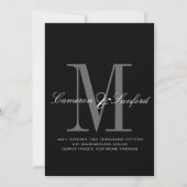 Invitation PixDezines Mariage noir+blanc (Devant)