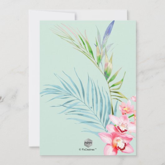 Invitation PixDezines, Mariage tropical (Dos)