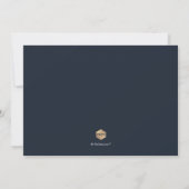 Invitation PixDezines Marine Blue Modern Script Enregistrer l (Dos)