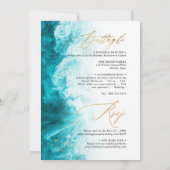 Invitation PixDezines Marine Waves Shoreline Beach Matrimonio (Dos)
