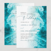 Invitation PixDezines Marine Waves Shoreline Beach Wedding (Devant / Derrière)