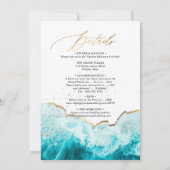 Invitation PixDezines Marine Waves Shoreline Beach Wedding (Dos)