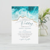 Invitation PixDezines Marine Waves Shoreline Beach Wedding (Debout devant)