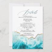 Invitation PixDezines Marine Waves Shoreline Beach Wedding (Dos)