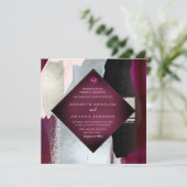 Invitation PixDezines Masala Rouge Blush Argent (Debout devant)