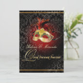 Invitation PixDezines MASQUERADE BALL/ROSSI DAMASK/DO-IT-YOUR (Debout devant)