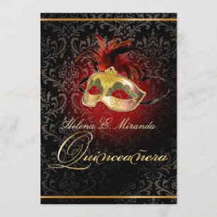Invitation PixDezines MASQUERADE BALL/ROSSI DAMASK/DO-IT-YOUR