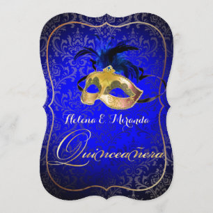 Invitation PixDezines Masquerade/Bleu/Bricolage !