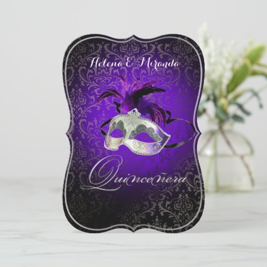 Invitation PixDezines masquerade quinceranera/do-it-yourself  (Debout devant)