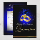 Invitation PixDezines Masquerade/Royal Blue/Couleur DIY !! (Devant / Derrière)