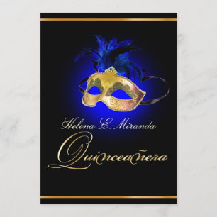 Invitation PixDezines Masquerade/Royal Blue/Couleur DIY !!