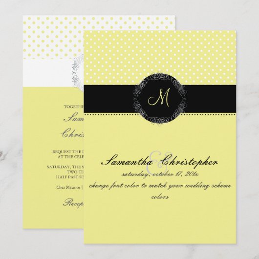 Invitation PixDezines Mini points|do-it-yourself couleurs arr (Devant / Derrière)