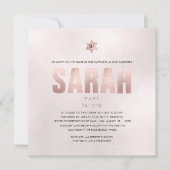 Invitation PixDezines Minimaliste do-it-yourself FAUX ROSE OR (Devant)