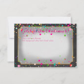 Invitation PixDezines Mitzvah Célébration éblouie/Arc-en-ciel (Dos)