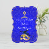 Invitation PixDezines Mitzvah Masquerade/do-it-yourself coule (Debout devant)