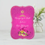 Invitation PixDezines Mitzvah Masquerade/do-it-yourself coule (Debout devant)