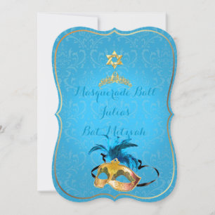 Invitation PixDezines Mitzvah Masquerade/DO-IT-YOURSELF coule