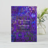 Invitation PixDezines Mod/Bar Mitzvah/Star of David/Violet (Debout devant)