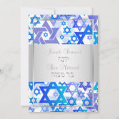 Invitation PixDezines mod stars bar mitzvah (Dos)