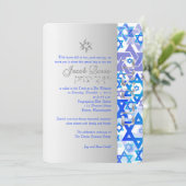 Invitation PixDezines mod stars/Bar Mitzvah/bleu foncé/argent (Debout devant)