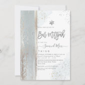 Invitation PixDezines Moderne Abstrait Tallit Bar Mitzvah (Devant)