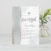 Invitation PixDezines Moderne Abstrait Tallit Bar Mitzvah (Debout devant)