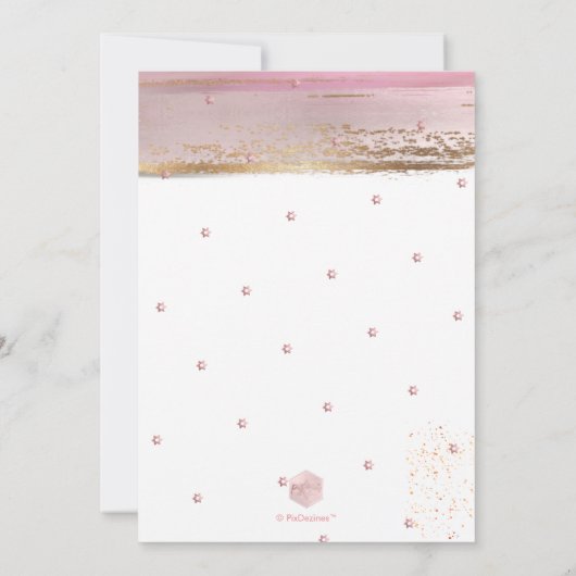 Invitation PixDezines Moderne Abstrait Tallit Bat mitzvah Ros (Dos)