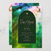 Invitation PixDezines moderne Orion Nebula Bar Mitzvah Invita (Devant / Derrière)