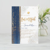 Invitation PixDezines Moderne Tallit abstrait Bar Mitzvah Inv (Debout devant)