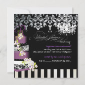 Invitation PixDezines MONOGRAM FÊTE DE L'MARIÉE/PLUM PUDDING  (Dos)