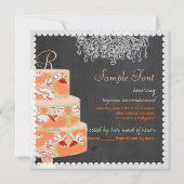 Invitation PixDezines monogramme alice floral gâteau (Dos)