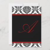 Invitation PixDezines monogramme damask rosette/do-it-yoursel (Devant)
