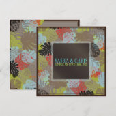 Invitation PixDezines Monstera, Feuillage tropical/couleurs D (Devant / Derrière)