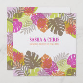 Invitation PixDezines Monstera, Foliage Tropical/do-it-yourse (Devant / Derrière)