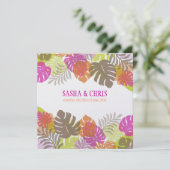 Invitation PixDezines Monstera, Foliage Tropical/do-it-yourse (Debout devant)