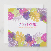 Invitation PixDezines Monstera, Foliage Tropical/do-it-yourse (Devant)